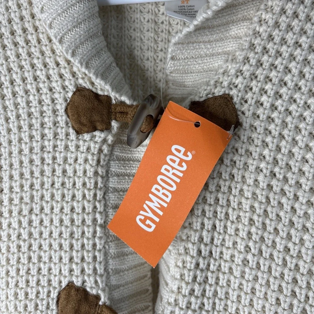 Gymboree Toddler 2t‎ Cream Toggle Knit Cardigan Sweater NEW